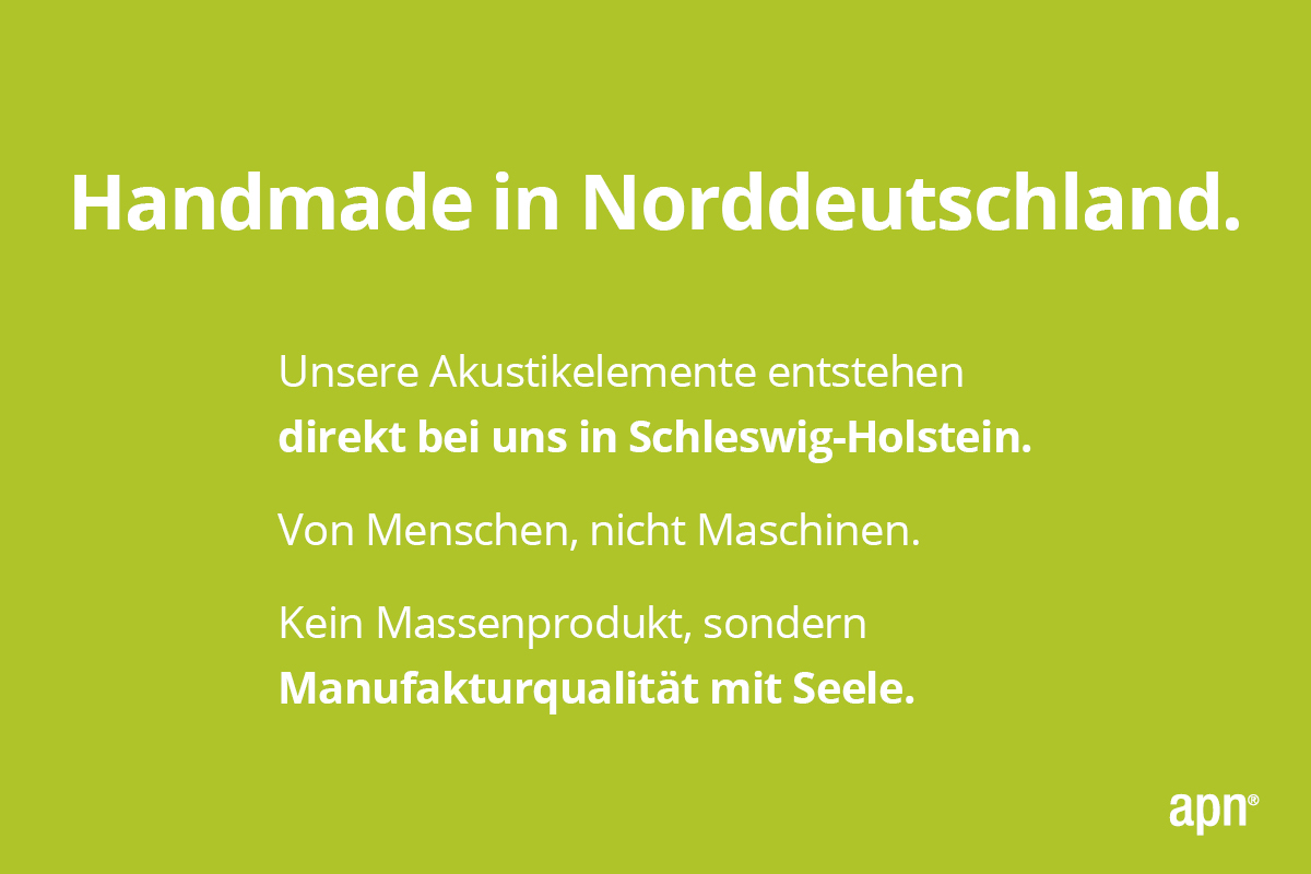Apfelgrüner Hintergrund. In der Mitte weißer Schriftzug: '